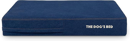 The Dog’s Bed Orthopedic Memory Foam Dog Bed, Large Blue Denim, Pain Relief for Arthritis, Hip & Elbow Dysplasia, Post Surgery, Lameness, Supportive, Waterproof Washable Cover, Veterinary Approved