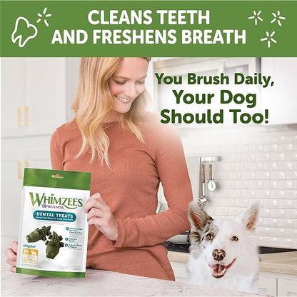 Whimzees Wellness Alligator Dog Dental Treats, Medium Size, (12 Count)