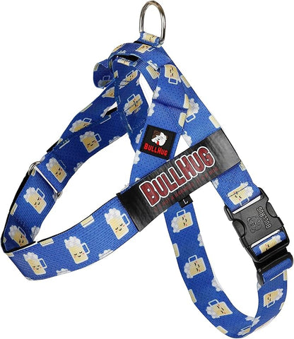 BULLHUG Adjustable Dog Harness– No Pull, No Choke – for English Bulldogs, French Bulldogs, Pugs & Broad-Chested Breeds – Easy, Safe Walks (Mug, XL)