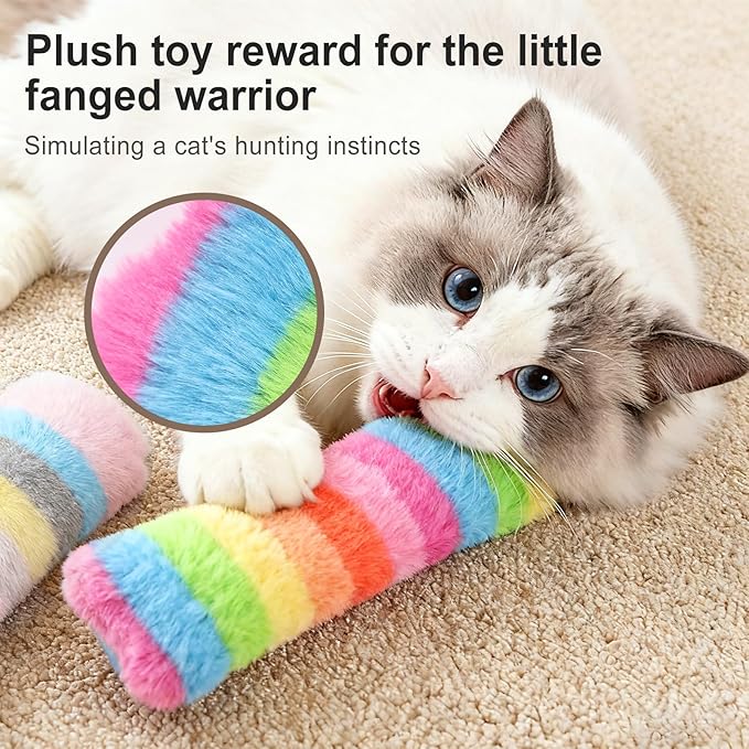MehelloFeather Cat Toys Pillows 6Pcs Catnip Kicker Toys for Cats Promotes Kitty Exercise