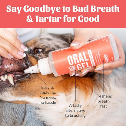 SKOUT'S HONOR Freshens Breath Peanut Butter & Bacon Oral Gel - Fights Plaque and Tartar, Freshens Breath Fast, No Brushing Required, 4 oz