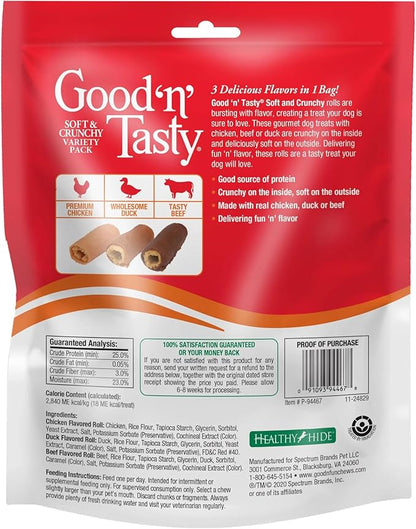 Good ‘N’ Tasty Soft and Crunchy Variety Pack, 8 Ounces, Treats for Dogs