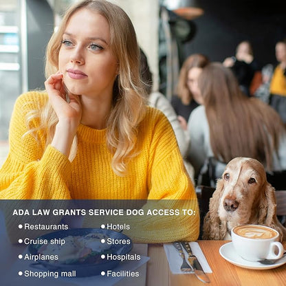 Leash King Service Dog Tag/ESA Animal Tag - Double Sided with Federal Protection & Red Medical Alert Symbol| Easily Attach to Collar, Harness, Vest | Service Dog Identification Tag
