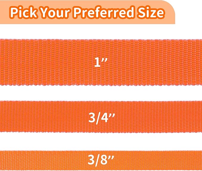 HIKISS Long Dog Leash Obedience Recall Training Agility Lead with Thickening Material for Large Dog - 15ft 20ft 30ft 50ft 100ft Training Leash(Orange 20ft)