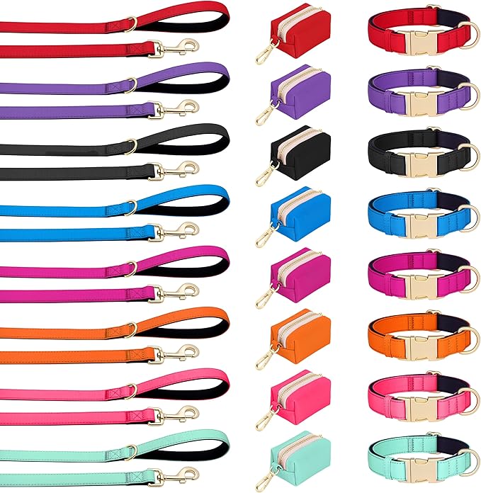 Didog Soft Padded Dog Collars for Small Dogs, Colorful and Durable Dog Collar with Quick Release Buckle, Light and Breathable for Daily Walking, Rose Purple, S
