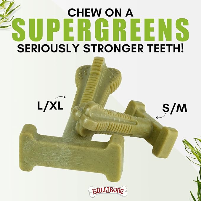 Bullibone Nylon Dog Chew Toy Spin-a-Bone - Interactive Dog Toy, Triggers Natural Instincts, and Improves Oral Health
