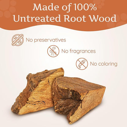 Wildfang® Briar Wood Chewing Root, Small - Splinter Free Wood Dog Chew Toys for Aggressive Chewer, Odorless Natural Teething Toys Dogs Dental Health, Healthy Gums (for Dogs Under 33 lbs), Pack of 1