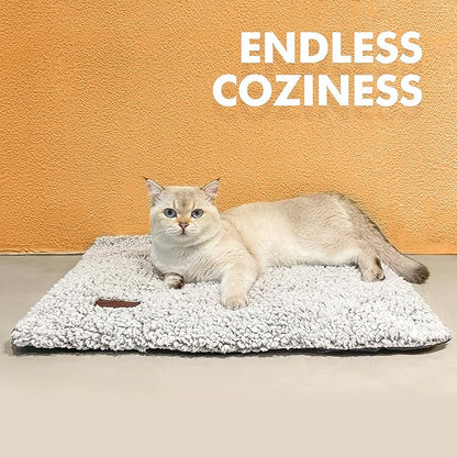 Self Warming Cat Bed Self Heating Cat Dog Mat 29.1 x 18.9 inch Extra Warm Thermal Pet Pad for Indoor Outdoor Pets with Removable Cover Non-Slip Bottom Washable