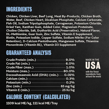 Cesar Puppy Classic Loaf in Sauce Wet Dog Food, Chicken & Beef Recipe, 3.5 oz. Easy Peel Trays, Dog Food Toppers, 24 Count