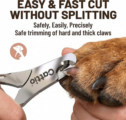 Dog Nail Clippers - All Steel Material, Built-in Spring,Heavy Duty Dog Nail Trimmer Full Metal Razor Sharp Professional for All Dogs Cats with Thick Toena,Dog Nail Trimmers