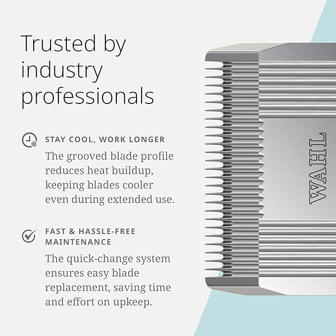 Wahl Pro Animal Prime Series Blades - Professional Fine Tooth Pet Clipper for Horse, Cat & Dog Grooming - Made from High-Carbon Steel - #30, 0.5mm