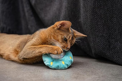 Interactive Catnip Cat Plush Toy, Space Travel Theme, for All Breed Size Cats (UFO)