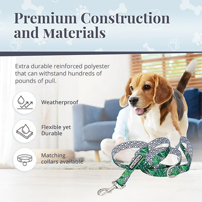 Lucky Love Dog Leash – Soft, Durable, and Comfortable Leash with Vibrant Patterns – Stylish and Long Lasting for Small Male and Female Dogs – Laguna, Small