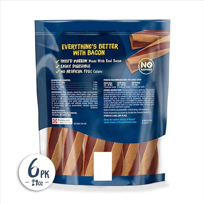 Purina Busy With Beggin' Made in USA Facilities Small/Medium Breed Dog Treats, Twist'd - (2) 6 ct. Pouches