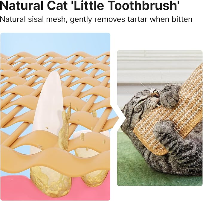 Potaroma Cat Toys Pack of 2 with 6000mg A+ Organic Catnip, Soft Sisal Material Indoor Kitten Scratching and Kicker Toys, Drives Bored Cats Crazy with Fun Interactive Chew