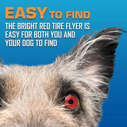 Nerf Dog Atomic Flyer Outdoor Dog Toy, 10 Inch Flying Disc Dog Fetch Toy, Rubber Dog Toy for Medium Dogs and Large Dogs, Red (Pack of 2)