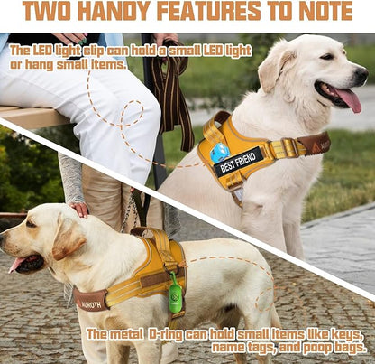 AUROTH Dog Harness and Leash Set, Soft Padded No Pull Dog Harness with 5.25FT Dog Leash, No Choke, Easy On Pet Vest, Adjustable Reflective Dog Vest Small Sized Dog, Easy Walking and Training