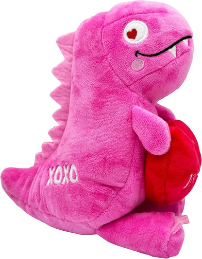 Huxley & Kent Funny Dog Toy w/Squeaker – Valentine's DayPower Plush Squeaky Dog Toys for Small, Medium & Large Dogs – Soft Stuffed Animal for Indoor Play & Fetch - You're Dino-Mite, One Size