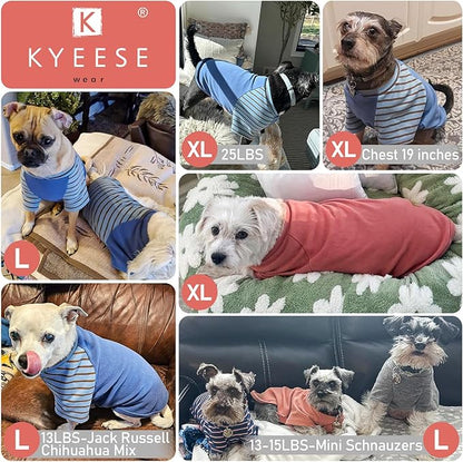 KYEESE 3Pack Dog Sweater, Soft Pet Sweatshirt Pullover Stretchy Dog Sweater for Small Medium Dogs Girl Boy, Lightweight Fleece Pet Shirt Clothes with Sleeves, XL