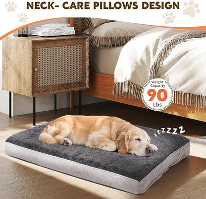 Orthopedic Dog Bed for Medium and Large Dogs - Waterproof Dog Sofa with Removable Washable Cover and Egg Crate Foam Comfort Pet Sleeping Mat, Pet Bed Couch with Zipper and Non-Slip Bottom