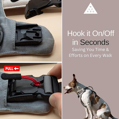 Effortless No-Pull Dog Harness with Magnetic Buckle – One-Hand On/Off Comfort Fit for Small, Medium & Large Breeds | Soft Padded, Adjustable, and Durable by Up Dog Shop (Large)