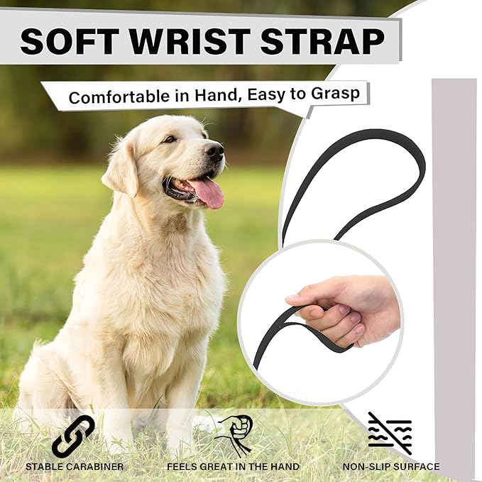 Waterproof Dog Leash 10ft, 16ft, 30ft, 50ft PVC Recall Long Line Dog Leash Beach Swimming Tracking Training Dogs Lead for Pet, Medium and Large Dogs