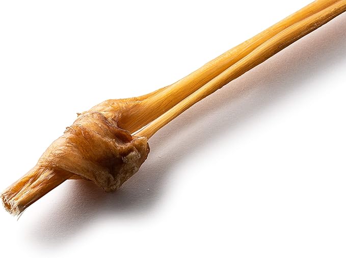 Jack&Pup 6 Inch Bladder Bully Sticks for Small Dogs (25 Pack) Single Ingredient Dog Treats, Puppy Chew Sticks