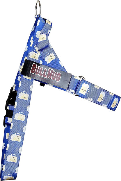 BULLHUG Adjustable Dog Harness– No Pull, No Choke – for English Bulldogs, French Bulldogs, Pugs & Broad-Chested Breeds – Easy, Safe Walks (Mug, XL)