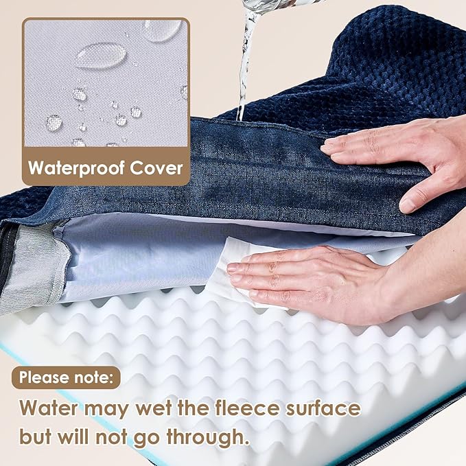 EHEYCIGA Extra Large Dog Bed Othorpedic, Memory Foam XL Dog Bed with Washable Removable Cover, Waterproof Pet Sofa Couch XLarge Size Dogs with Nonskid Bottom, 44x32x6.5, Navy Blue