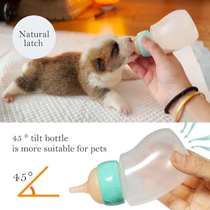 Doggiema Puppy Bottles,Silicone Feeding Nipple and Syringes for All Breed of Puppies and Other Animals Dongdong pet
