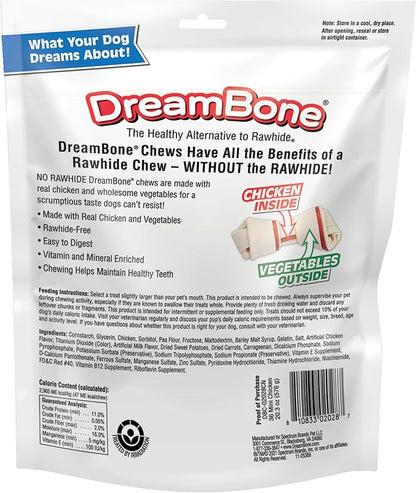 DreamBone Mini Chews, 36 Count, Treat Your Dog to a Rawhide-Free Chew Made with Real Chicken