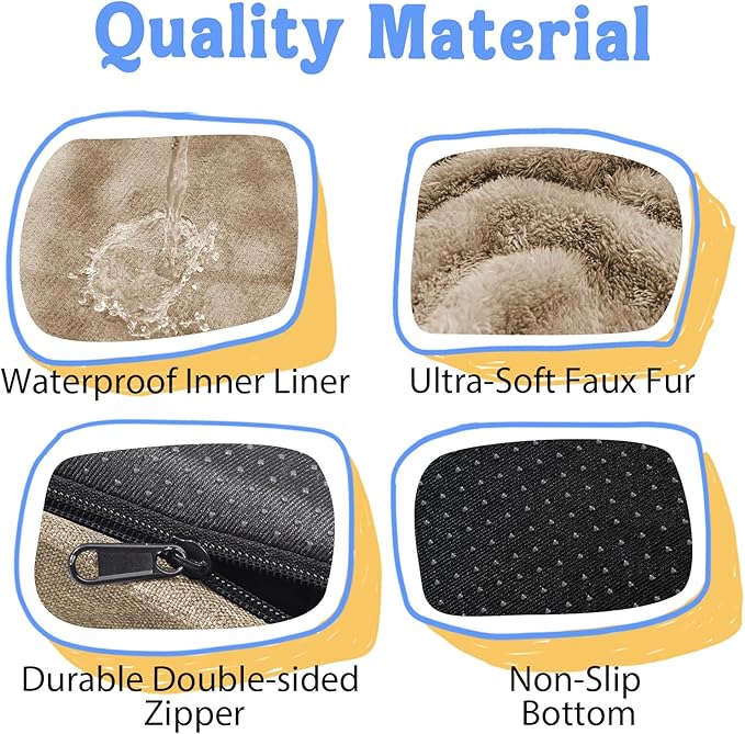 Washable Orthopedic Large Dog Bed - XL Memory Foam Pet Couch Sofa with Removable Cover Waterproof Bolster for Large Size Dogs