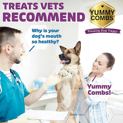 Yummy Combs Dog Dental Treats – Vet VOHC Approved – Delicious Chicken Protein – Removes Tartar with Cleaning Comb Shape – Dental Dog Treats for Small Dogs (36oz, 63 Count)