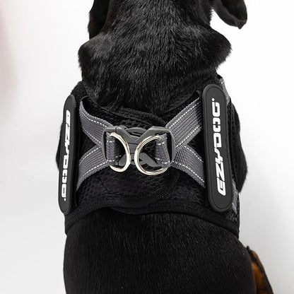 EzyDog FORMFIT Dog Harness for Small Sized Dog - All Weather Breathable Mesh Small Dog Harness with Reflective Trim, Easy Hook & Loop Closure, Sturdy Buckle, & D-Ring (Olive, L)