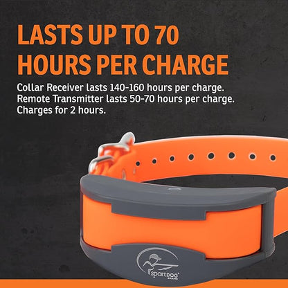 SportDOG SportTrainer 1275 Remote Trainer - Reliable Off-Leash Control - Quick-Charge Collar - Waterproof Dog Training Collar - OLED Display - 3/4-Mile Range - Orange