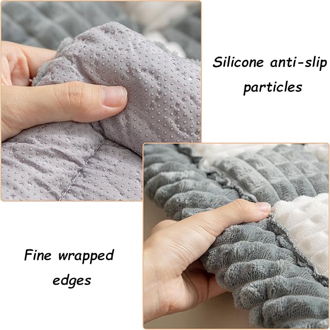 HOMEREFROM Couch Cover for Dogs Washable, Fuzzy Pet Cover for Sofa, Covers for 3 Cushion Couch Pet-Friendly, Non Slip Dog Bed Mat Dog Blanket (Bluegrey, 27.6x59.06 inch)