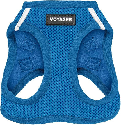 Best Pet Supplies Voyager Step-in Air Harness - All Weather Mesh, Reflective, No Pull Harness for Dogs, Cats - Secure with Hook & Loop Fastener, Buckle, Double D-Rings - Royal Blue, XL