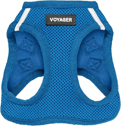 Best Pet Supplies Voyager Step-in Air Harness - All Weather Mesh, Reflective, No Pull Harness for Dogs, Cats - Secure with Hook & Loop Fastener, Buckle, Double D-Rings - Royal Blue, XS