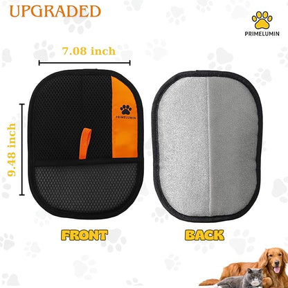 PRIMELUMIN Pet Hair Removal Glove - Electrostatic Fur Remover Mitt for Dogs and Cats, Reusable Washable Pet Hair Remover Tool for Furniture, Couch, Carpet, Car Seat, Laundry
