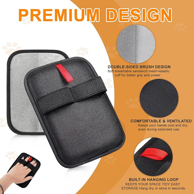 PCYIS Pet Hair Removal Glove,Reusable Electrostatic Pet Hair Remover Glove,Washable Grooming Tool for Cats, Dogs, Furniture, Car Seats, & Carpets(1 Piece)