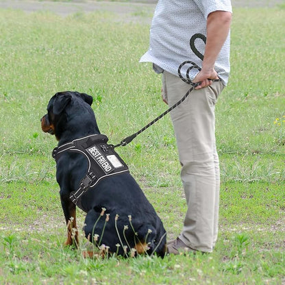 Beebiepet Heavy Duty Tactical Dog Harness for Large Dogs, No Pull Adjustable Pet Harness Reflective Service Training Easy Control Pet Vest Military K9 Working Dog Harnesses- Large, Black