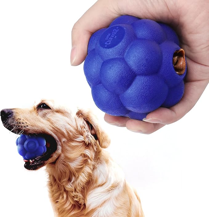 Tuff Pupper SuperChewer Tough Tumbler Ball Toy | Lifetime Replacement | Strong Natural Rubber | Smear Treats Inside to Excite Dogs | Ultra Durable Chewing Toy for Aggressive Chewers | for All Breeds