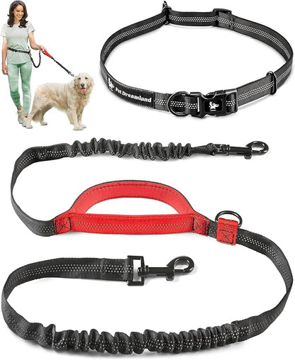 Exquisite Hands-Free Leash for Large Dogs: Ultimate Comfort & Freedom for Running, Walking, Hiking. Premium Quality, Durable & Versatile Waist Dog Leash Belt. Your Dog Will Love It