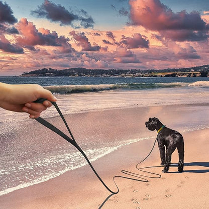 Wolfone 40ft Black Long Leash - Waterproof Training Dog Leash for Recall, Swimming, Camping, Beach, Hunting, Walking