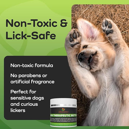 Therapeutic Paw Butter for Dogs - Non-Toxic, Lick-Safe Nose Balm for Dogs + Dog Paw Balm for Dry Cracked Paws - Moisturizing Paw Wax with Coconut Oil for Dogs, Shea Butter, & Vitamin E- 50mL.