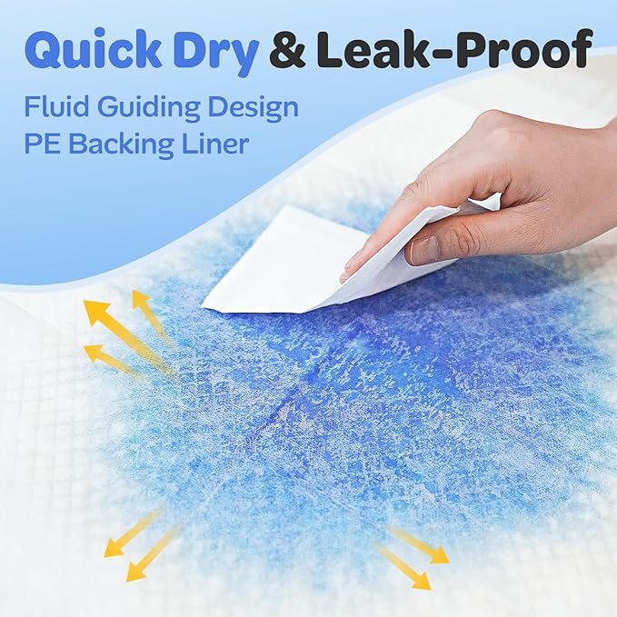 50 Count 28" x 34" Disposable Puppy Pads, Super Absorbent Dog Pee Pads with Anti-Slip Adhesive Tabs, Quick-Dry, Leak-Proof, Odor Control Training Pads for Dogs & Pets, X-Large