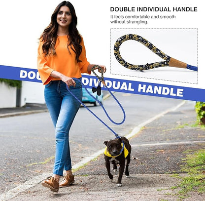 lynxking Slip Lead Dog Leash Reflective, Heavy Duty Comfortable Strong Rope for Large Medium Small Dogs No Pull Pet Training (Blue, Small 3/8in x 6ft-Slip Lead)