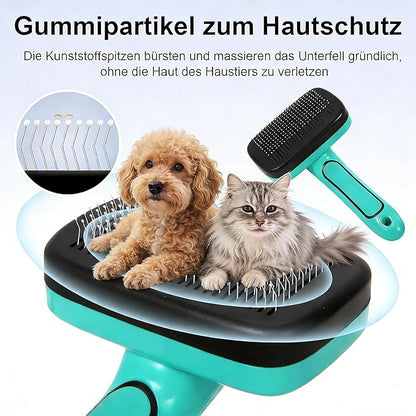 WOPQAEM 5 PCS Self Cleaning Slicker Brush & Pet Grooming Rake & Bath Brush & Nail Clippers & Pet Comb for Dogs and Cats,Professional Deshedding Dematting Tool for Long and Short Haired Pets