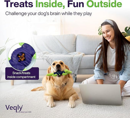 Dog Chew Toys for Small and Medium Breeds, Squeaky Dog Toys Plush, Interactive Dog Toys to Keep Them Busy, Alligator Dog Puzzle Toy, Dogs Dental Chew, Beef Flavored Chew Toy, Dogs Birthday Toy- Green