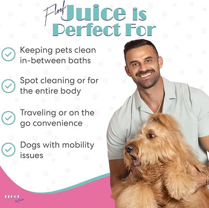 Floof by Brodie Floof Juice Dry Shampoo for Dogs - Hypoallergenic Conditioning Detangling - No Rinse Spray for Odor Control for Smelly Dogs, Waterless - Made in USA (10oz)